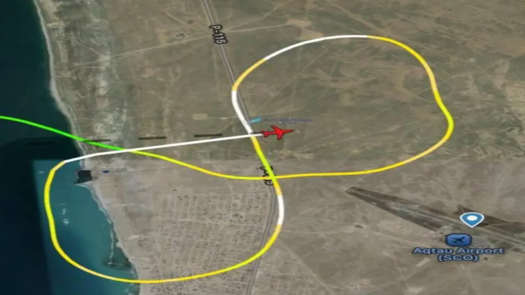 अझरबैजान एअरलाइन्सचे विमान कझाकिस्तानच्या अकताऊ विमानतळाजवळ कोसळले, 42 जणांचा मृत्यू